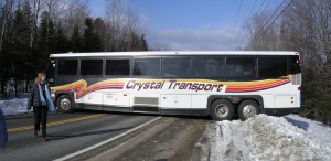 MIT Snowriders bus gets stuck near Sugarloaf