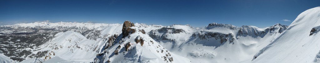 Panoramic view from Palmyra Peak, Telluride, CO