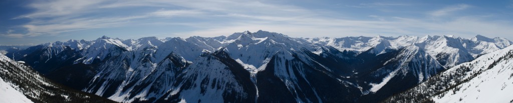 View off the back side of Kicking Horse, British Columbia.